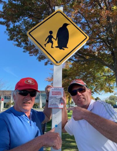 Jürgen und Frank in Christchurch, Neuseeland