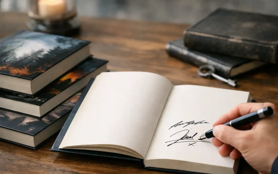 Signierte Bücher machen Thriller persönlich
